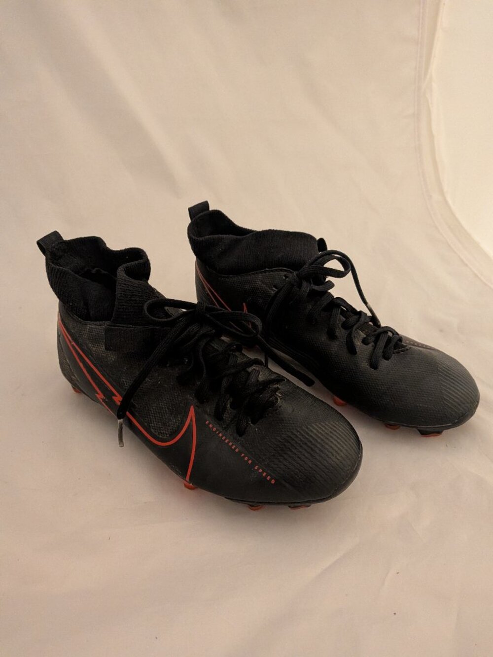 Nike Mercurial Youth Soccer Cleats Size 1Y Black Kids Football Shoes
